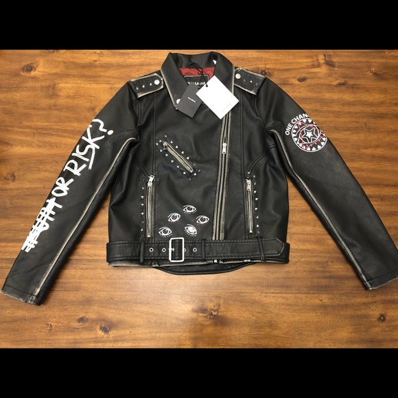 Pull Bear Vegan Biker Jacket 